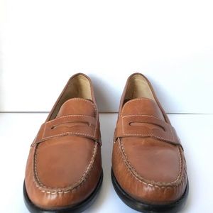 Cole Haan Womens Penny Loafers Brown Leather